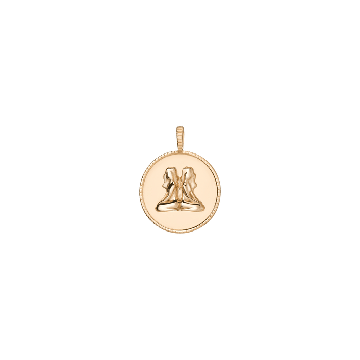 Femme Gold Zodiac Pendant Vermeil Yellow Gold Gemini First