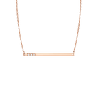 Gold Bar Necklace With Diamonds