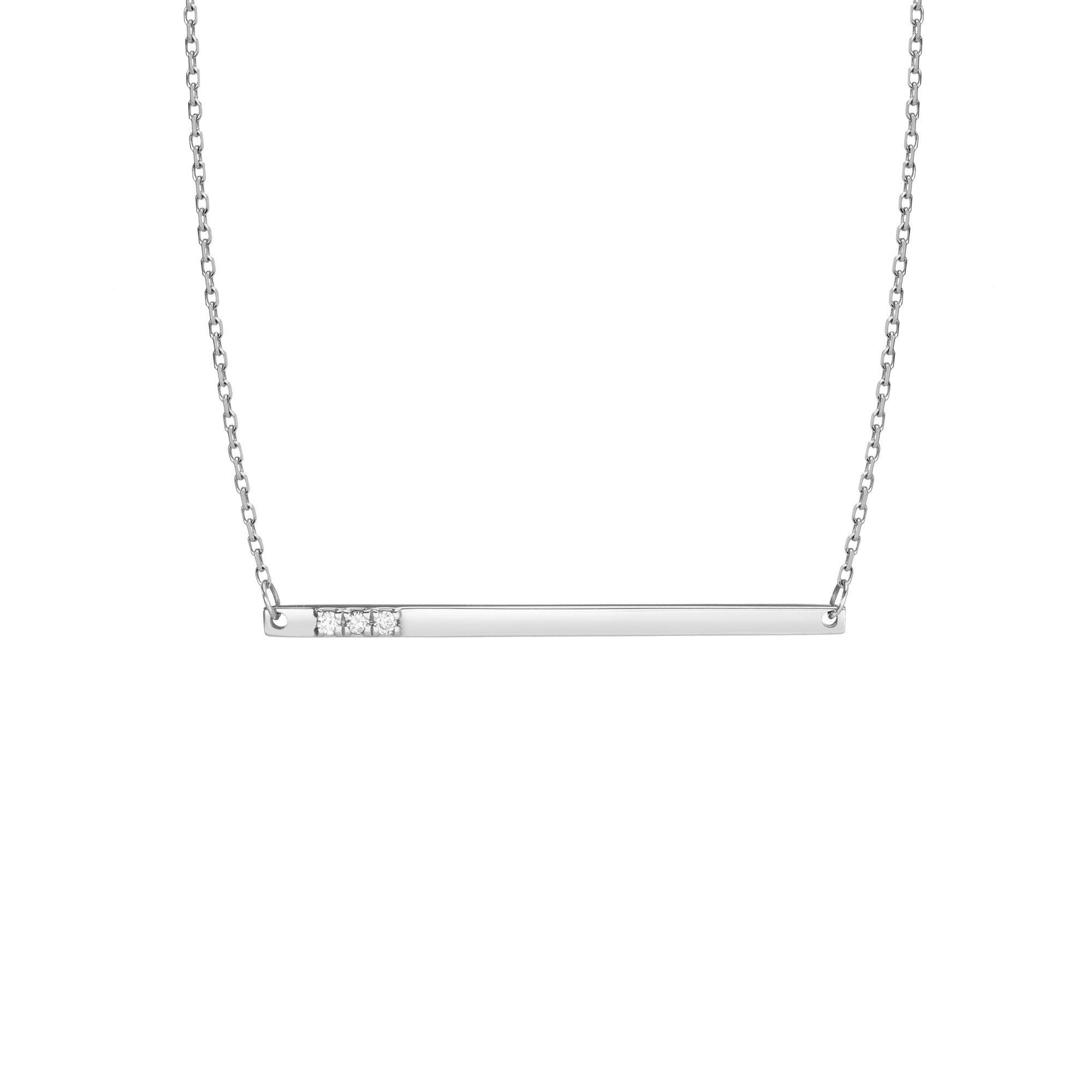 【HIROTAKA】Mosquito Diamond Bar Neclace GOSSAMER Obliqueness Diamond Bar Necklace