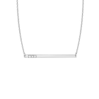 Gold Bar Necklace With Diamonds