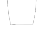 Gold Bar Necklace With Diamonds
