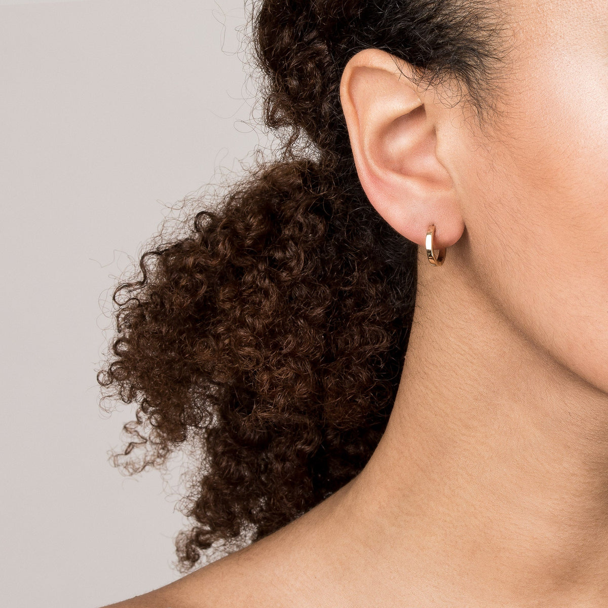 12mm Gold Hinged Huggie Earrings Vermeil 14K 18K Yellow Gold Rose Gold White Gold Single Pair