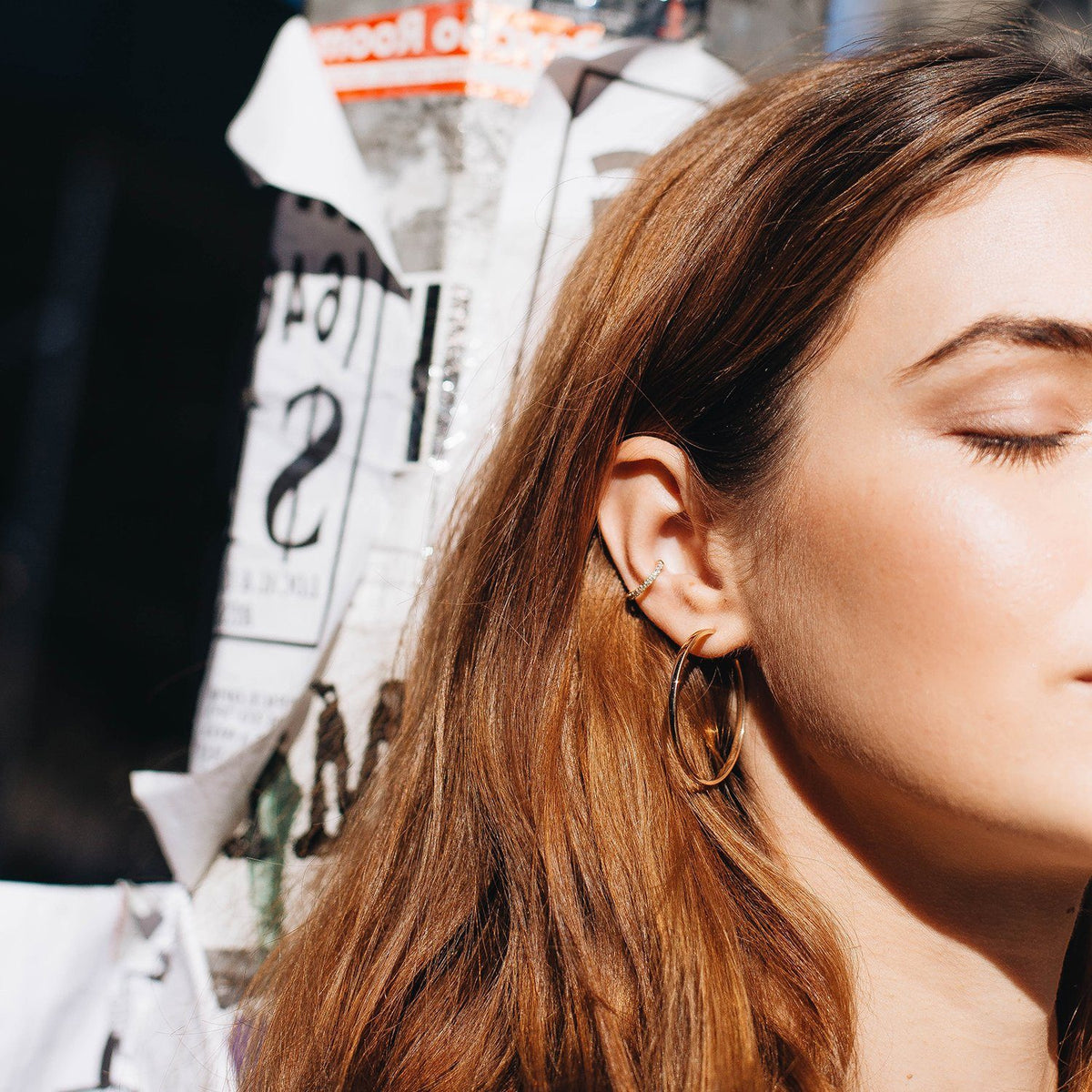 Hoop Earrings Lifestyle Model