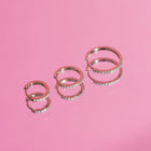 Thin Forever Diamond Hinged Huggie Earrings