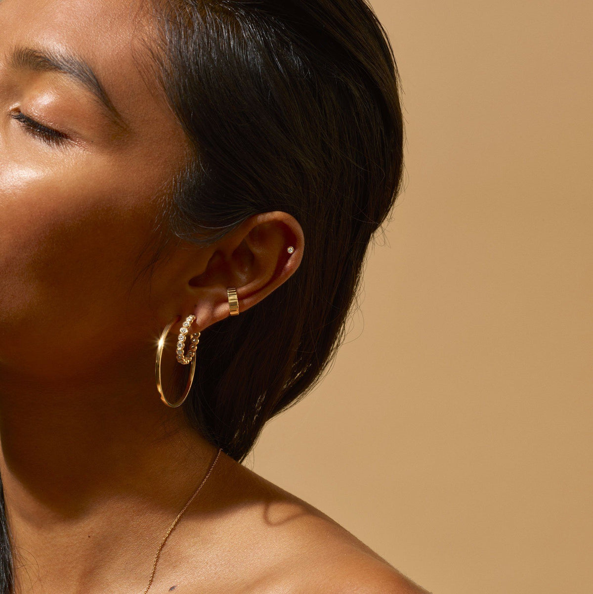 Hoop Earrings Lifestyle Model