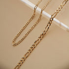 Medium Gold Figaro Chain Necklace
