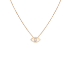 Diamond Bezel Evil Eye Necklace