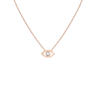 Diamond Bezel Evil Eye Necklace