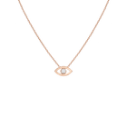 Diamond Bezel Evil Eye Necklace
