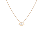 Diamond Bezel Evil Eye Necklace