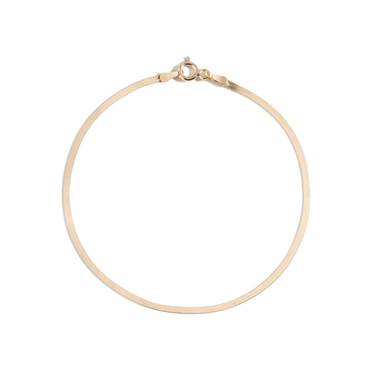 Gold Herringbone Chain Bracelet
