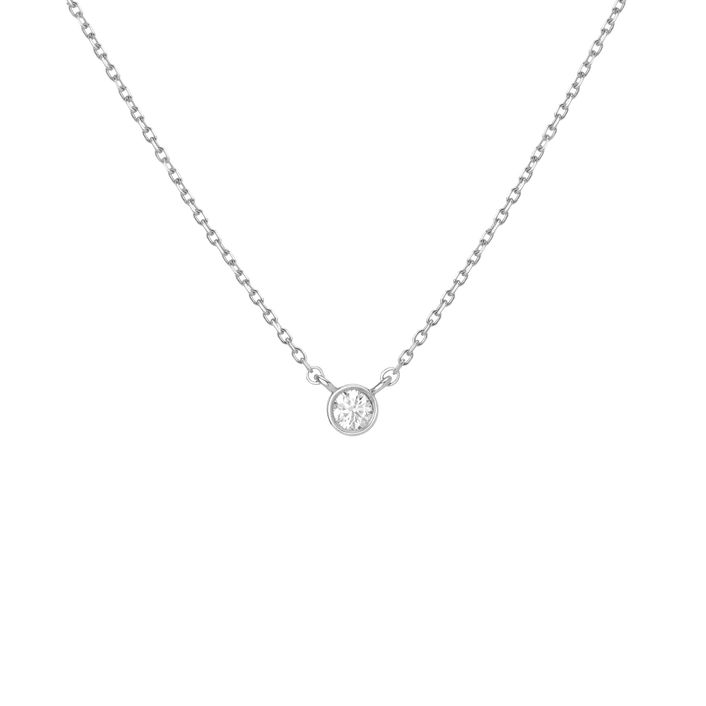 Medium Diamond Bezel Necklace