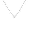 XL Diamond Bezel Necklace White Gold 14K 18K First