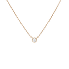 XL Diamond Bezel Necklace in Yellow, Rose or White Gold