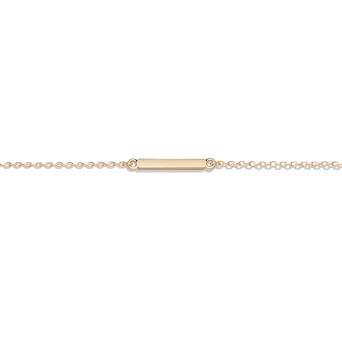 Midi Gold Bar Anklet Yellow Gold 14K 18K Gold First