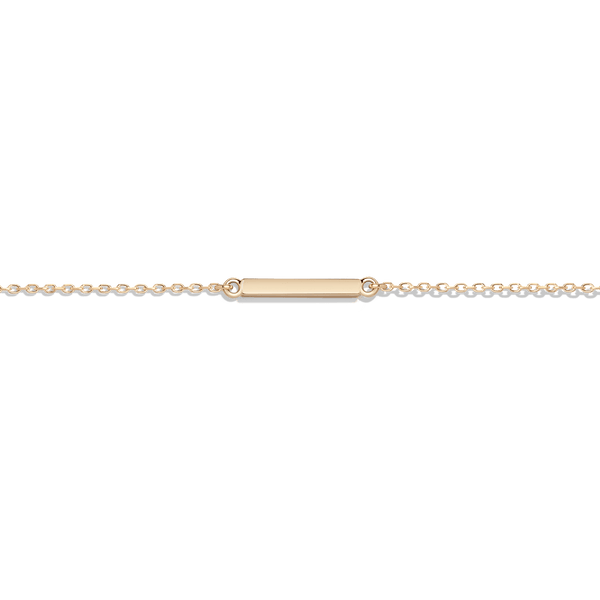 14金Aurate midi gold bar bracelet Gold Bar Anklet in Yellow, Rose or White Gold