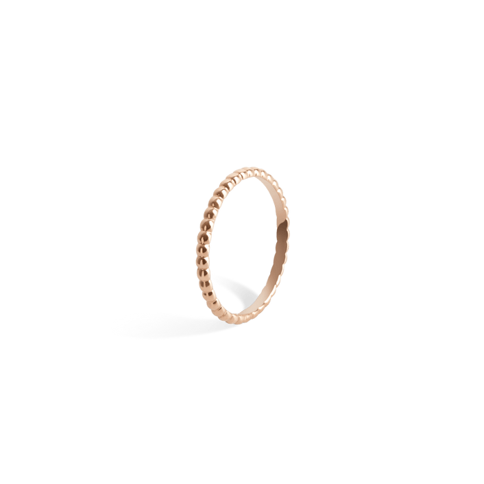 Mini Circle Ring Rose Gold Vermeil 14k Rose Gold 18k Rose Gold Half Side   Front First