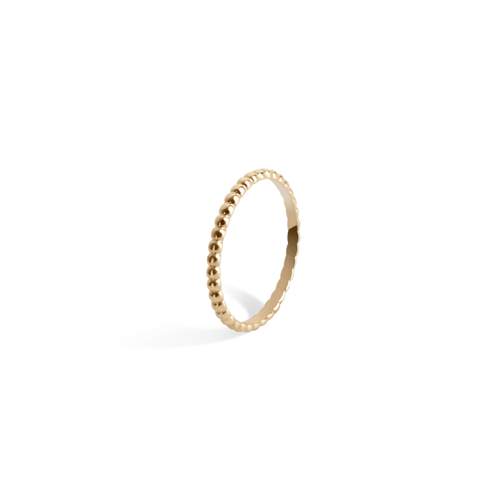 Mini Circle Ring Yellow Gold Vermeil 14k Yellow Gold 18k Yellow Gold Half Side   Front First