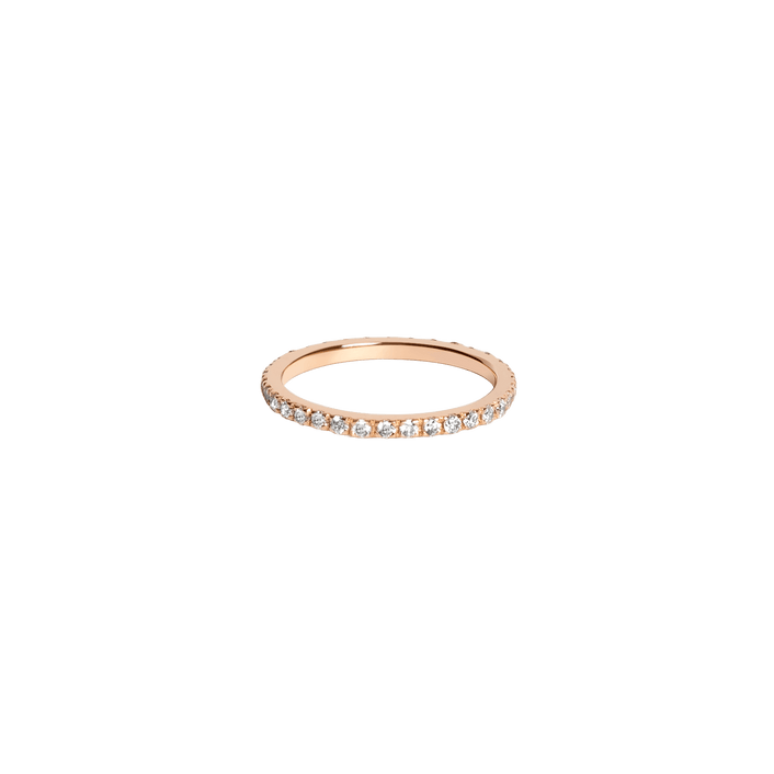 Quadricolor Ring  Rose Gold Vermeil 14k Rose Gold 18k Rose Gold White Diamonds Laid down