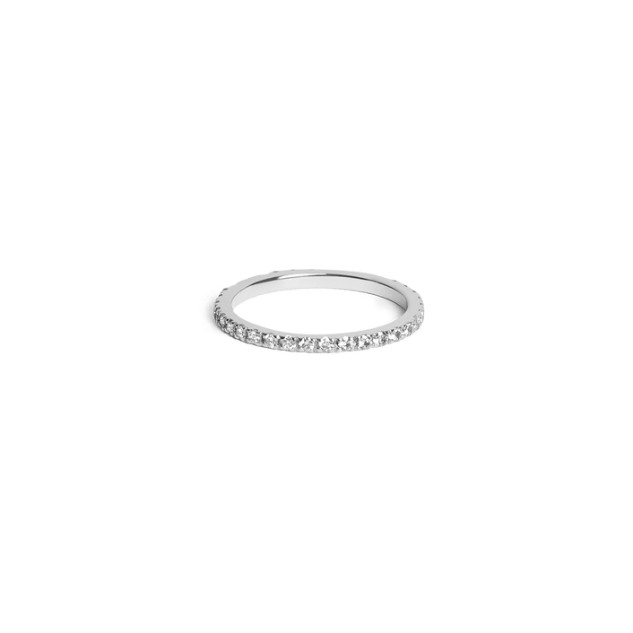 Quadricolor Ring  Sterling Silver White Gold Vermeil 14k White Gold 18k White Gold White Diamonds Laid down