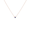 Birthstone Necklace Blue Sapphire - Sep 14K 18K Rose Gold First