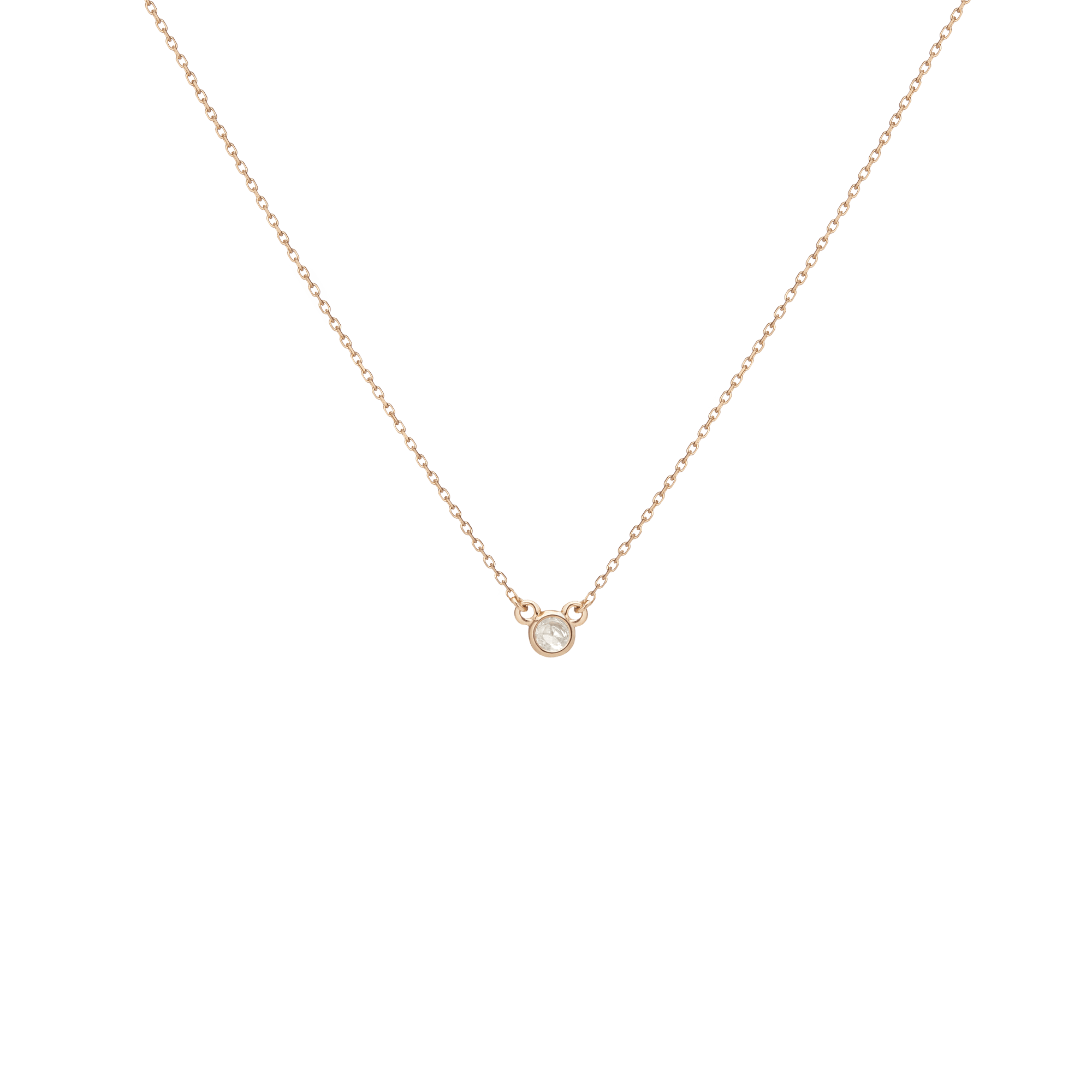 Birthstone Necklace in Yellow, Rose or White Gold