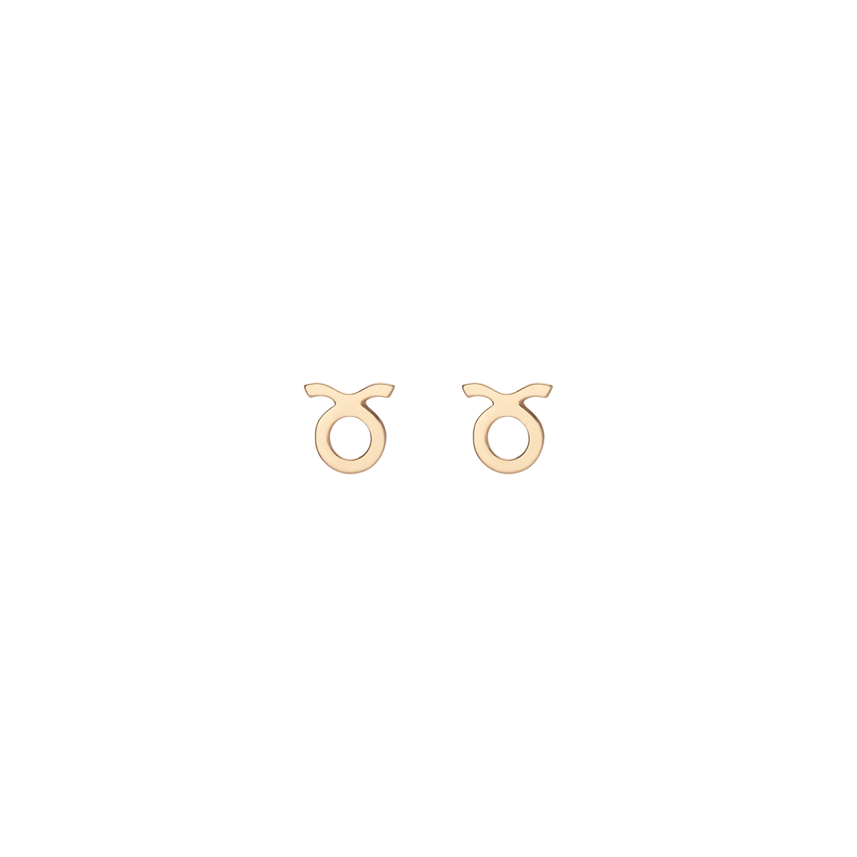 Zodiac Stud Earrings Taurus Gold Vermeil 14K 18K Yellow Gold Single | Pair