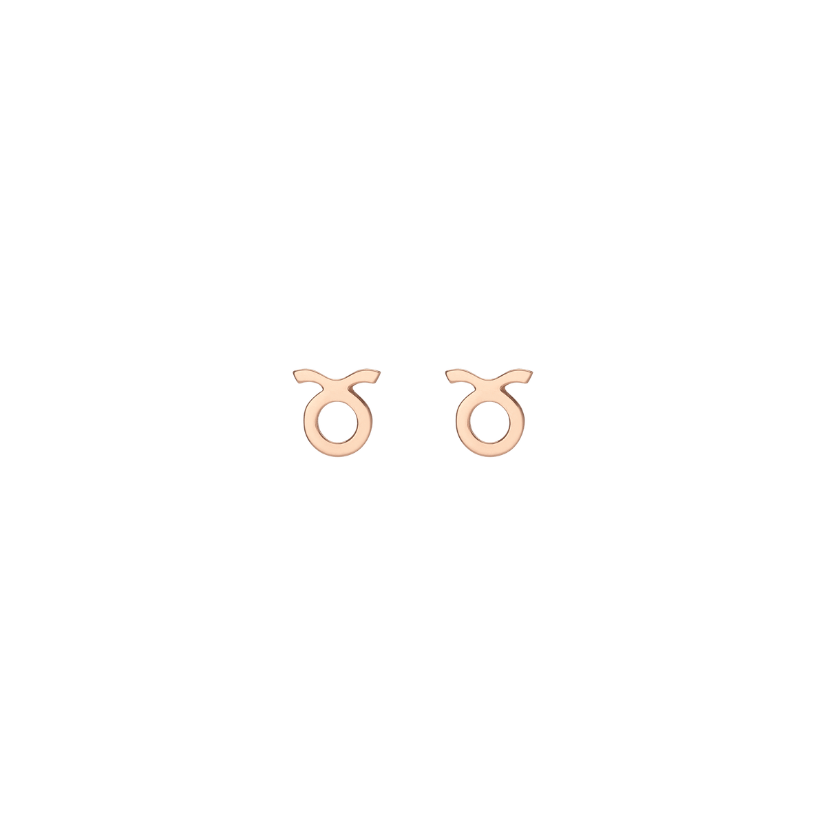 Zodiac Stud Earrings Taurus Gold Vermeil 14K 18K Rose Gold Single | Pair