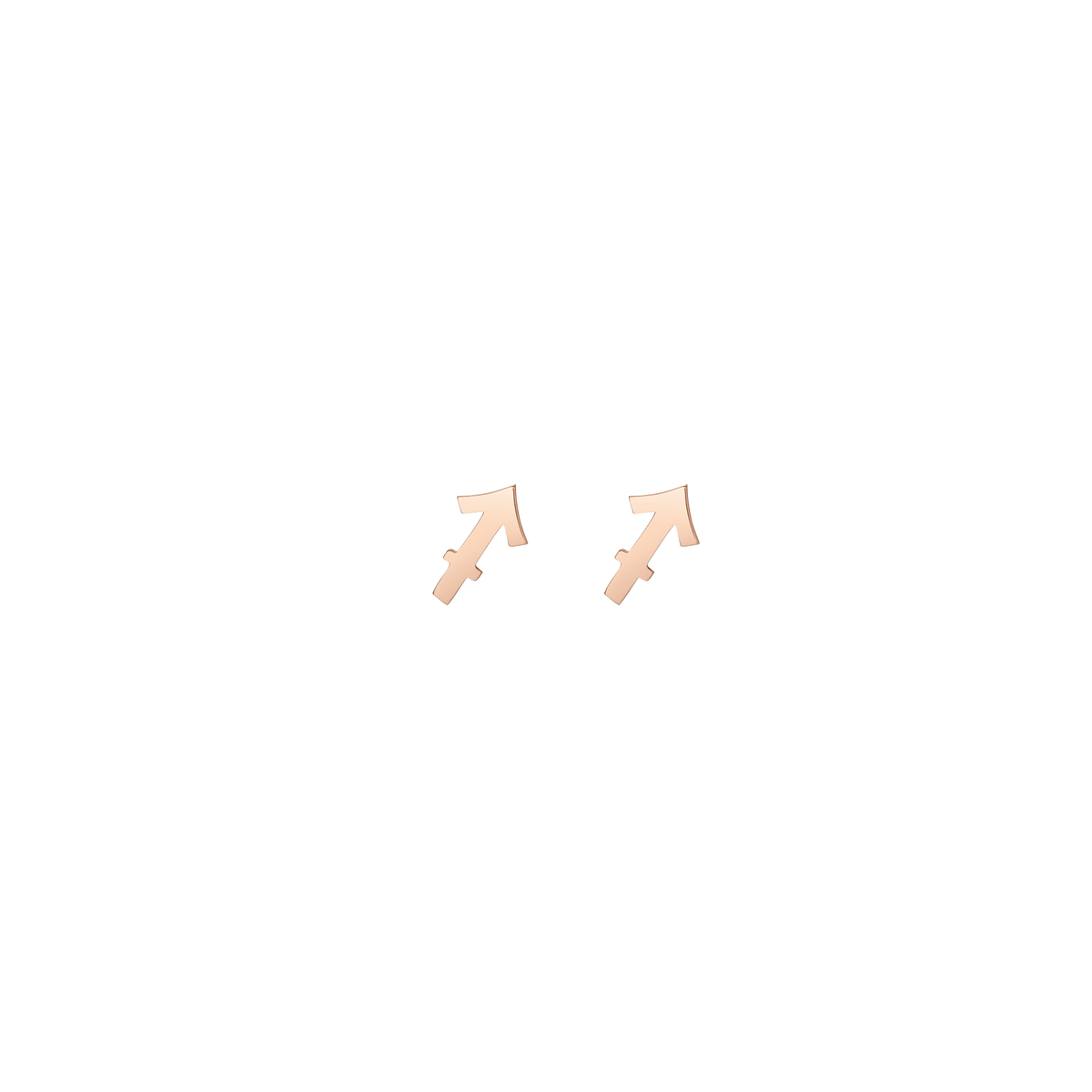 Zodiac Stud Earrings Sagittarius Gold Vermeil 14K 18K Rose Gold Single | Pair