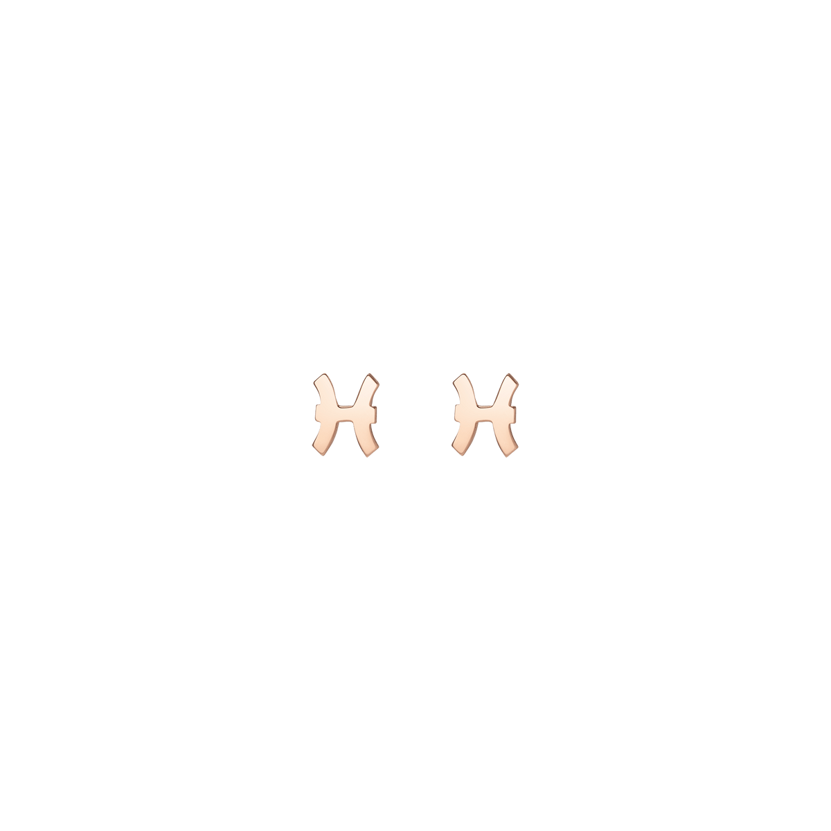 Zodiac Stud Earrings Pisces Gold Vermeil 14K 18K Rose Gold Single | Pair