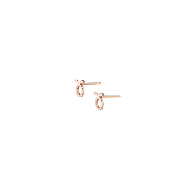 Zodiac Stud Earrings in Yellow, Rose or White Gold