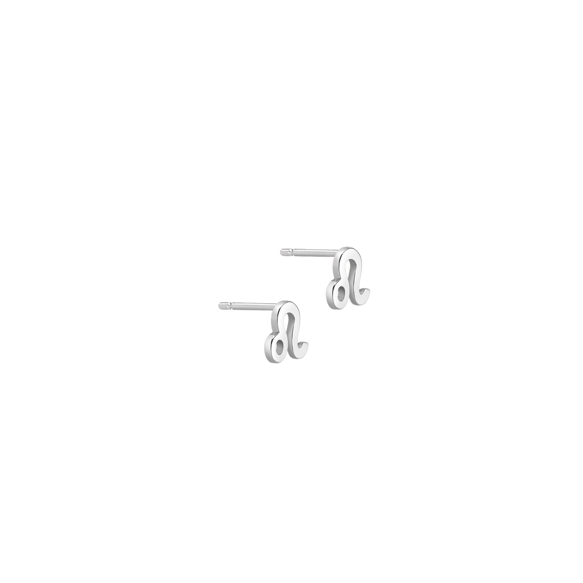 Zodiac Stud Earrings Leo Gold Vermeil 14K 18K White Gold Single | Pair Side
