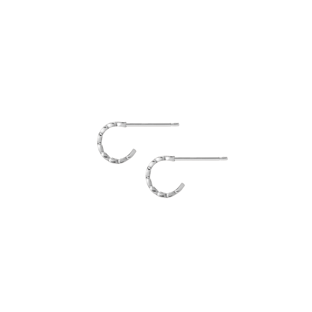 Infinity Heart Huggie Earrings White Gold Vermeil 14K Gold 18K Gold Single | Pair