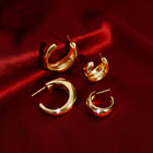 Gold Smooth Arch Hoops Small