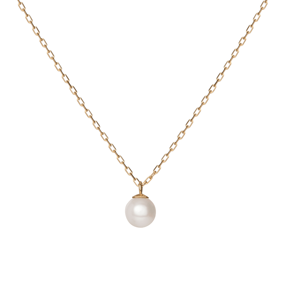 Simple Pearl Necklace Yellow Gold Vermeil 14k Yellow Gold 18k Yellow Gold First