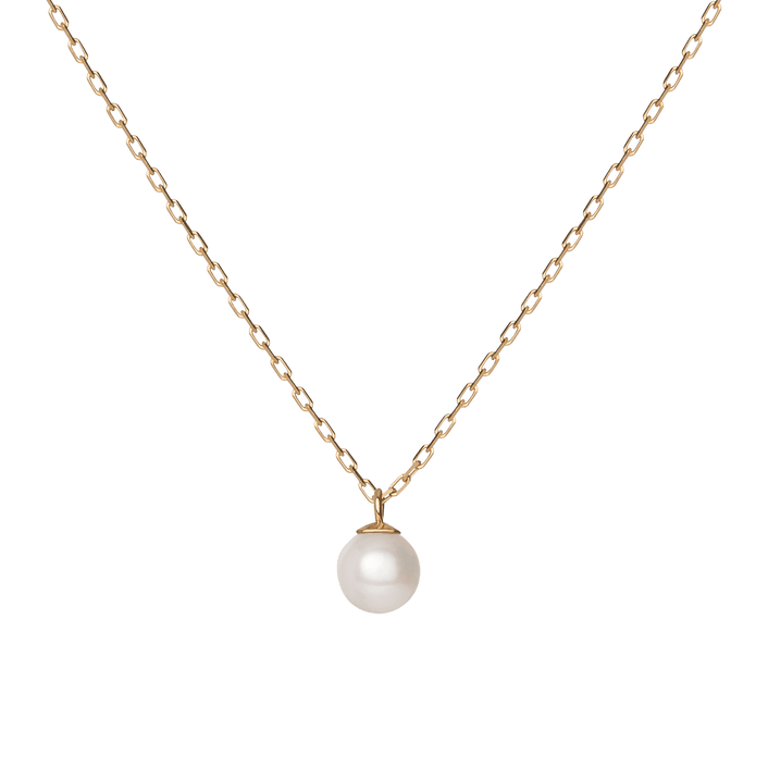 Simple Pearl Necklace Yellow Gold Vermeil 14k Yellow Gold 18k Yellow Gold First