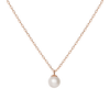 Simple Pearl Necklace Rose Gold Vermeil 14k Rose Gold 18k Rose Gold First