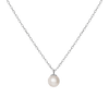 Simple Pearl Necklace White Gold Vermeil 14k White Gold 18k White Gold First