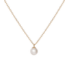 Simple Pearl Necklace Yellow Gold Vermeil 14k Yellow Gold 18k Yellow Gold First