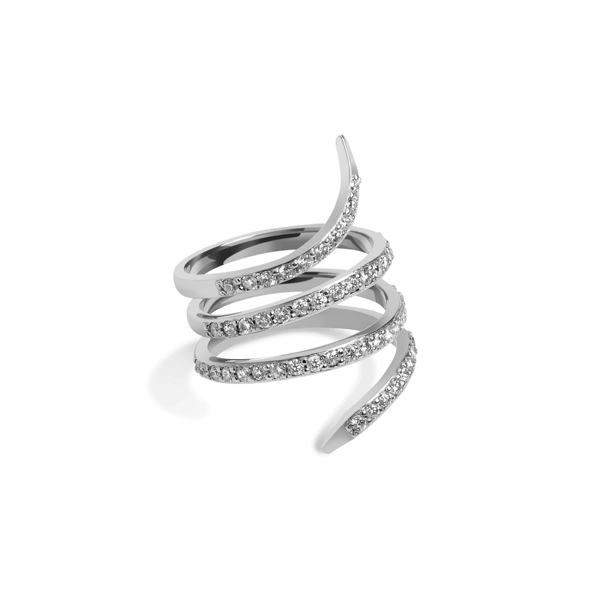 White gold snake deals ring