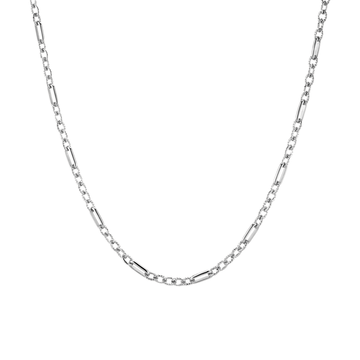 Infinity Chain Link Necklace White Gold Vermeil First