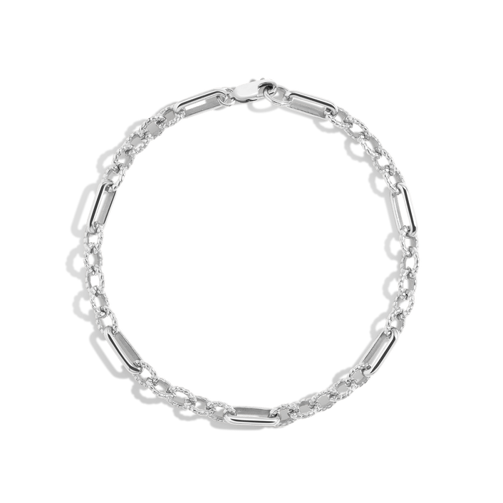 Infinity Chain Link Bracelet White Gold Vermeil First