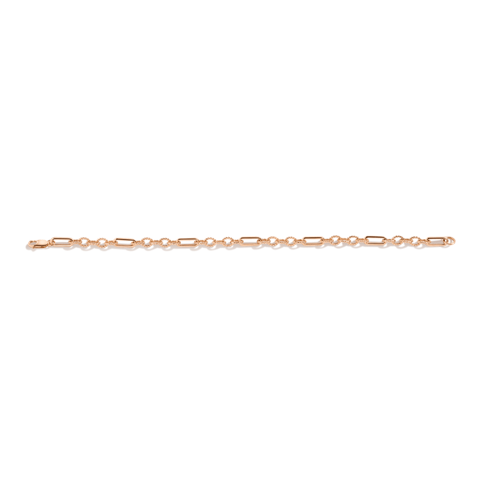 Infinity Chain Link Bracelet Rose Gold Vermeil