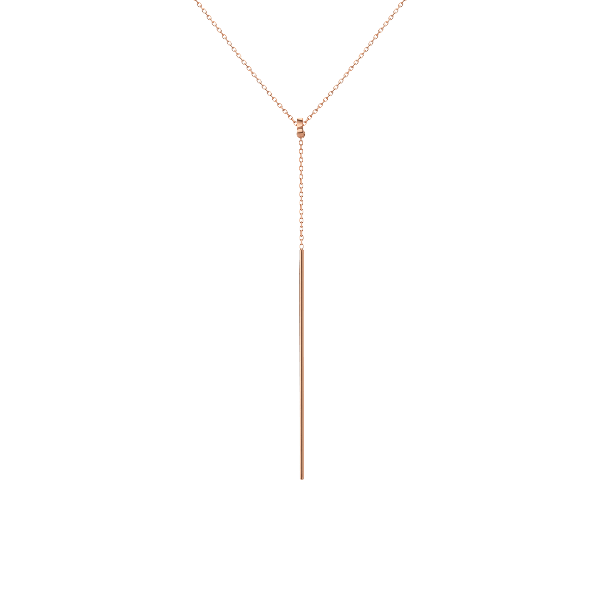 Dainty Lariat Necklace in Yellow, Rose or White Gold