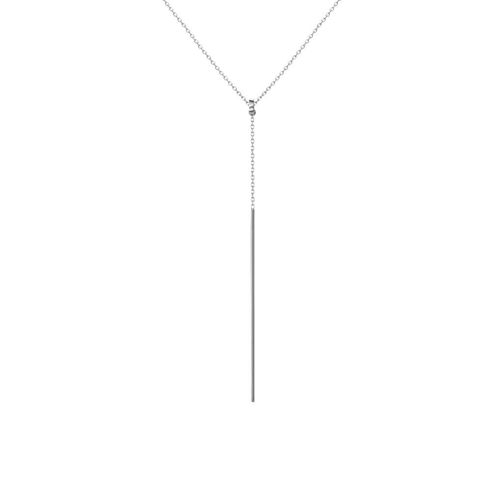 Dainty Lariat Necklace in Yellow, Rose or White Gold