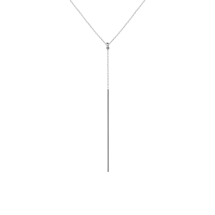 Dainty Lariat Necklace in Yellow, Rose or White Gold