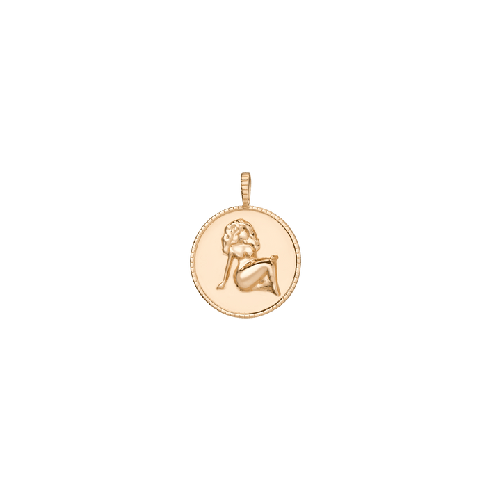 Femme Gold Zodiac Pendant Vermeil Yellow Gold Leo