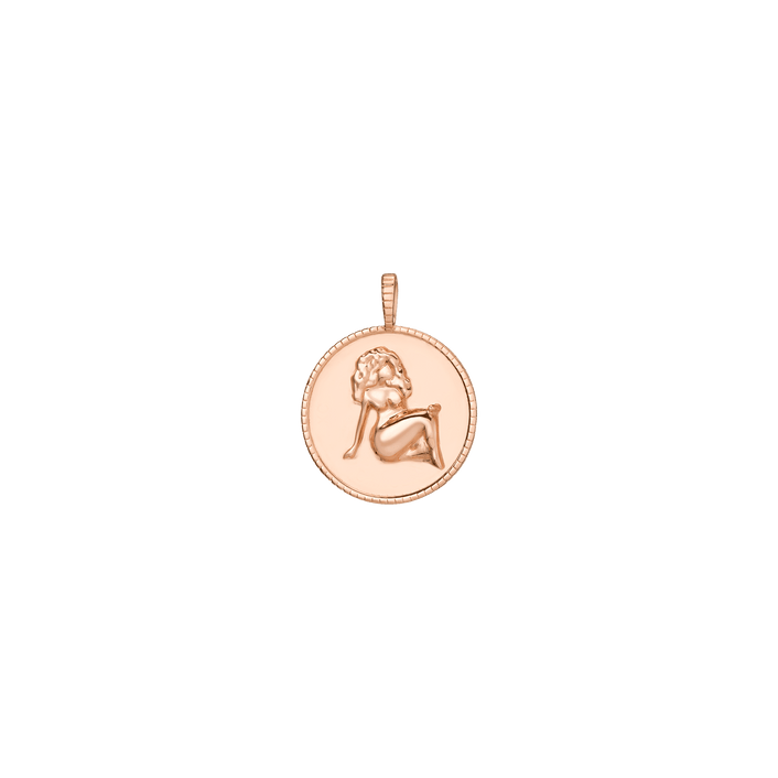 Femme Gold Zodiac Pendant Vermeil Rose Gold Leo