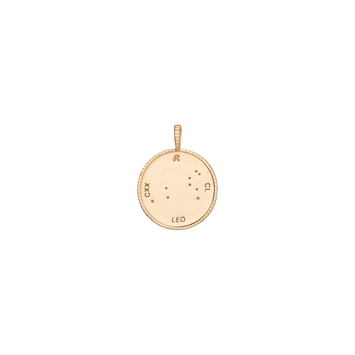 Femme Gold Zodiac Pendant Vermeil Yellow Gold Leo