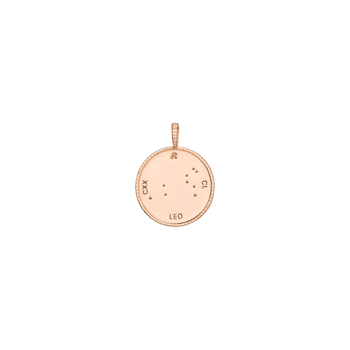 Femme Gold Zodiac Pendant Vermeil Rose Gold Leo